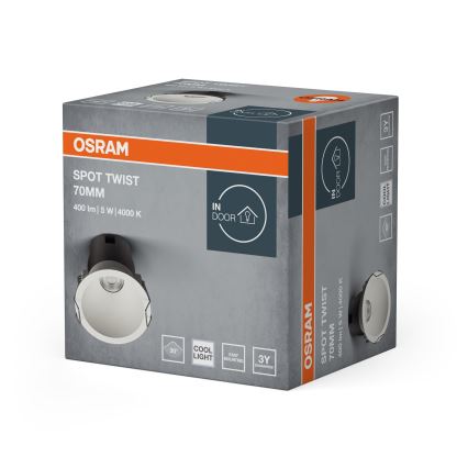 Osram - SPOT TWIST beépíthető LED lámpatest LED/5W/230V 4000K Ø 7 cm fehér