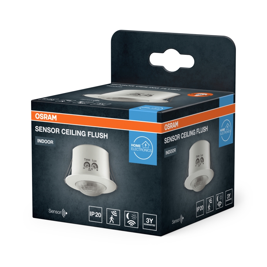 Osram - Süllyesztett mennyezeti 360° mozgásérzékelő 230V fehér