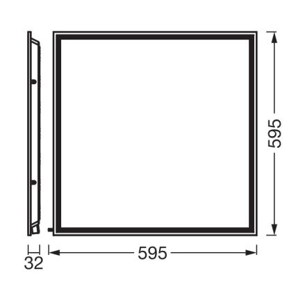 Osram - süllyesztett LED álmennyezeti panel ESSENTIAL LED/40W/230V 3000/4000/6500K 60x60 cm UGR19
