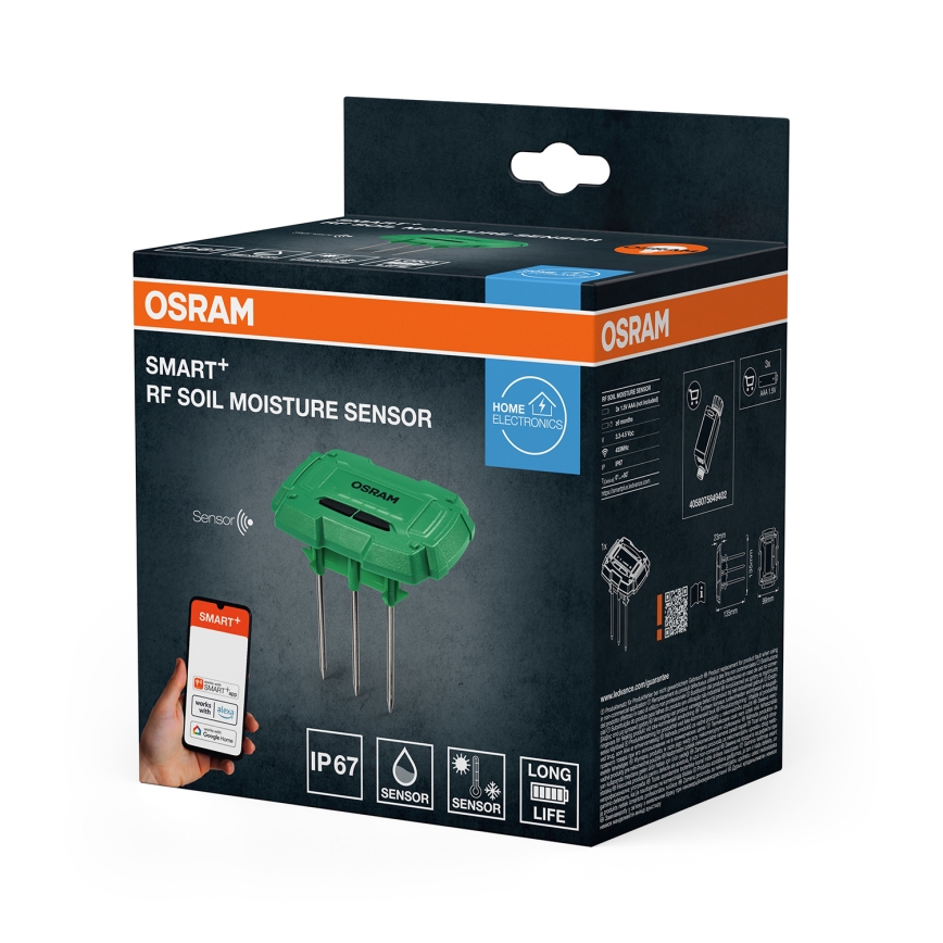 Osram - Talajnedvesség- és hőmérséklet-érzékelő SMART+ 3xAAA IP67 Wi-Fi