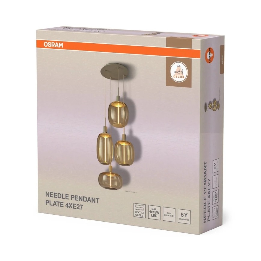Osram - tápkábel NEEDLE PENDANT 4xE27/25W/230V bézs