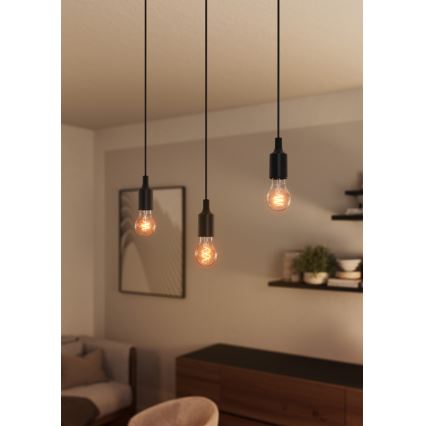 Osram - Tápkábel PENDULUM BELL 1xE27/15W/230V fekete