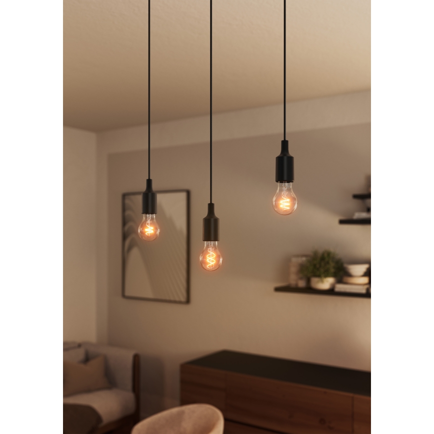 Osram - Tápkábel PENDULUM BELL 1xE27/15W/230V fekete