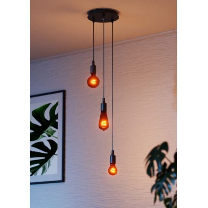 Osram - Tápkábel PENDULUM BELL 1xE27/15W/230V fekete