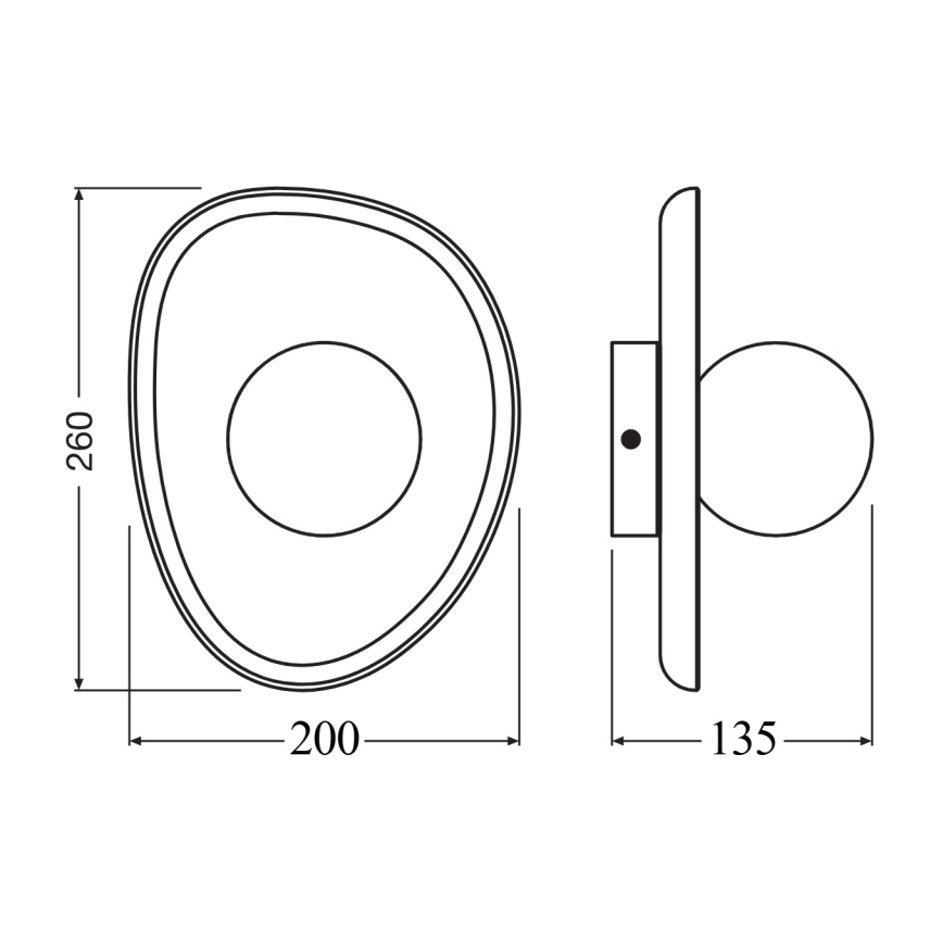 Osram - WOOD NEST fali lámpa 1xG9/5W/230V kaucsukfa