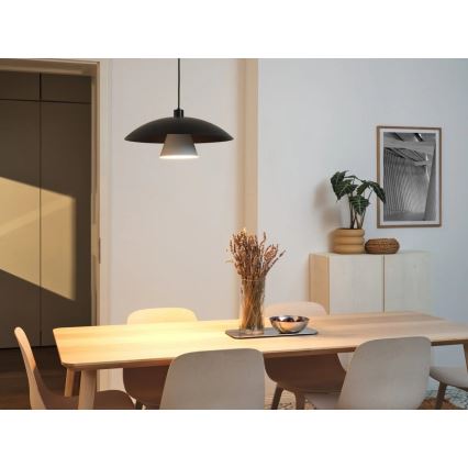Osram - Zsinóros függeszték DECOR FLYING MUSHROOM 1xE27/25W/230V Ø 50 cm fekete