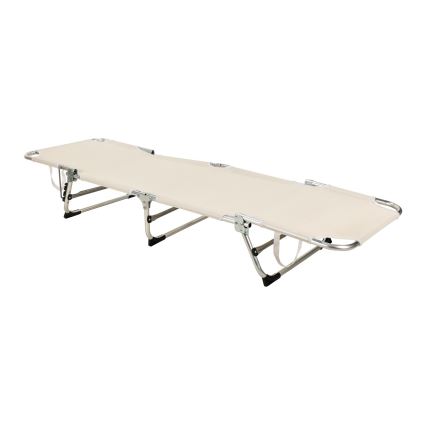 Összecsukható, állítható napozóágy SUNO 56x190 cm krémszínű