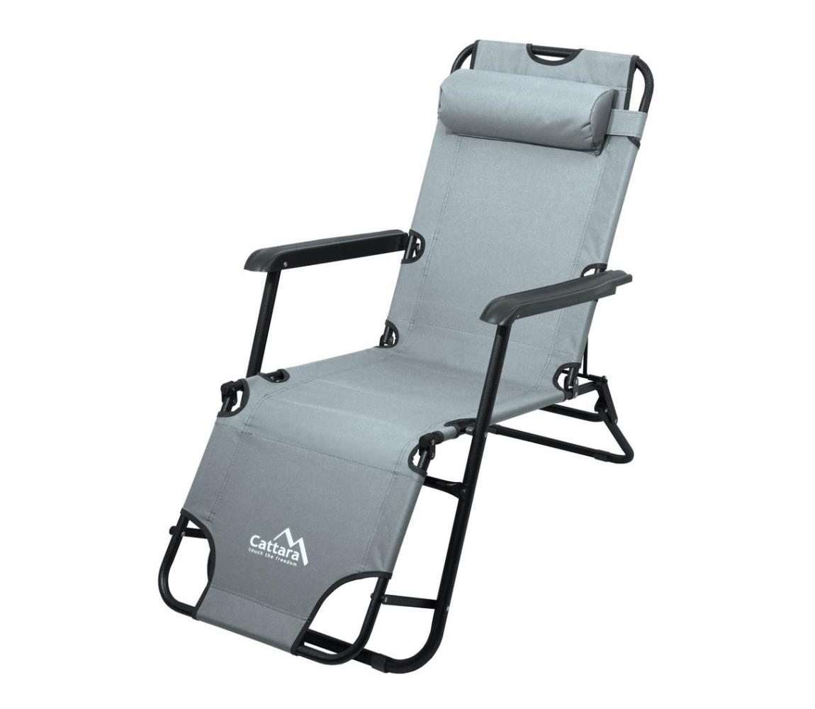 Összecsukható állítható szék szürke/fekete 13514