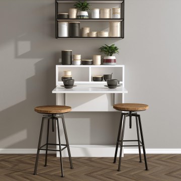 Összecsukható asztal BRACKED 96x70 cm fehér