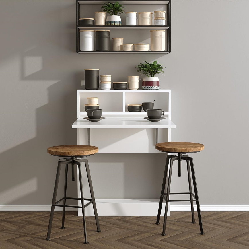 Összecsukható asztal BRACKED 96x70 cm fehér