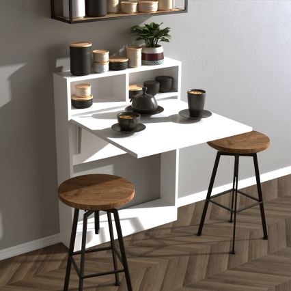 Összecsukható asztal BRACKED 96x70 cm fehér