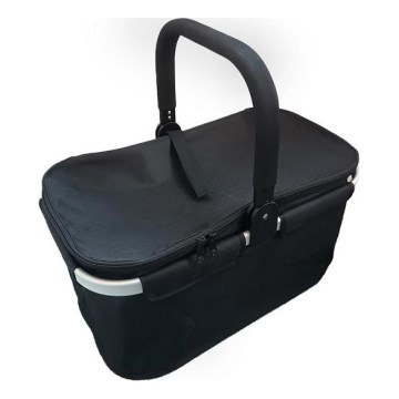 Összecsukható fekete kemping piknik kosár