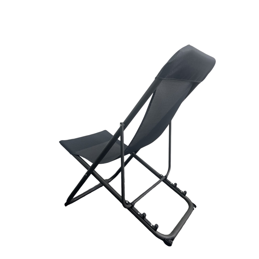 Összecsukható kemping nyugágy fekete