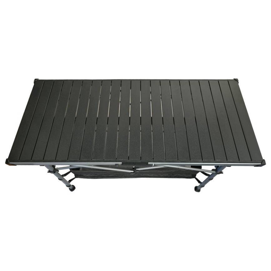 Összecsukható kempingasztal 123x55cm antracit