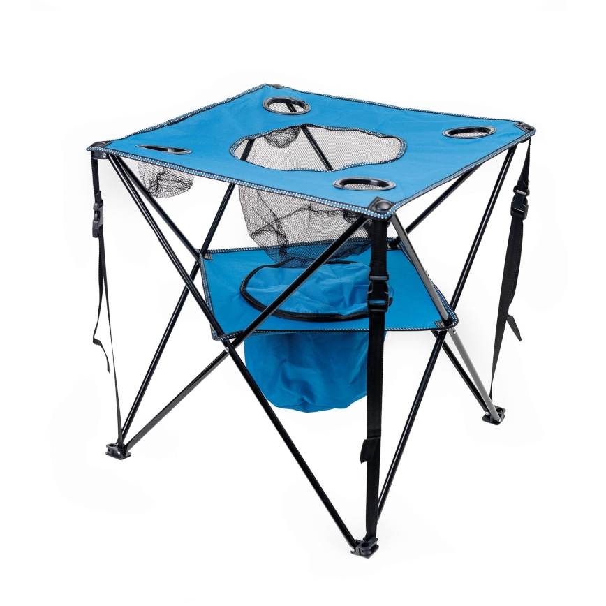 Összecsukható kempingasztal + 2x szék kék