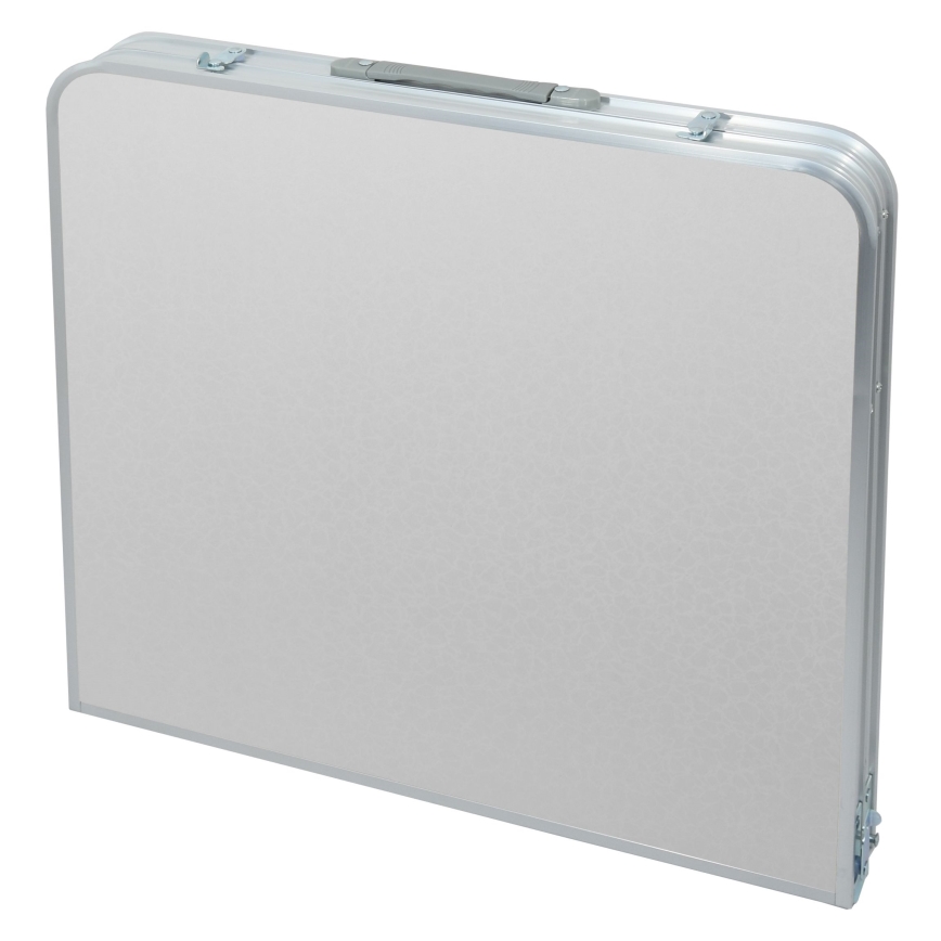 Összecsukható kempingasztal + 4x szék fehér/matt króm