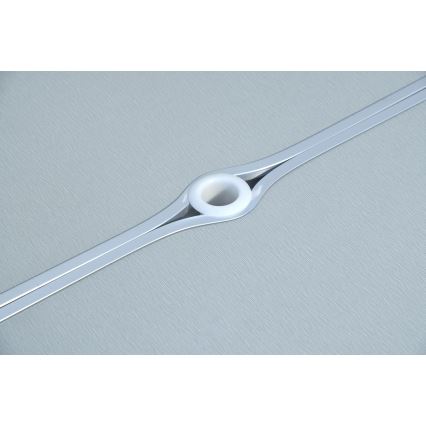 Összecsukható kempingasztal székekkel fehér/matt króm