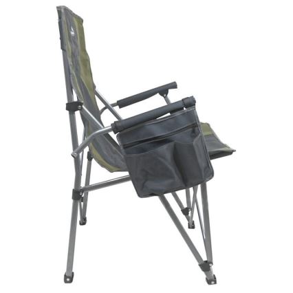 Összecsukható kempingszék fűtéssel 11/5V zöld/szürke