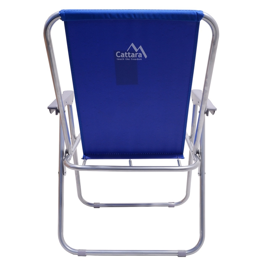 Összecsukható kempingszék kék/matt króm