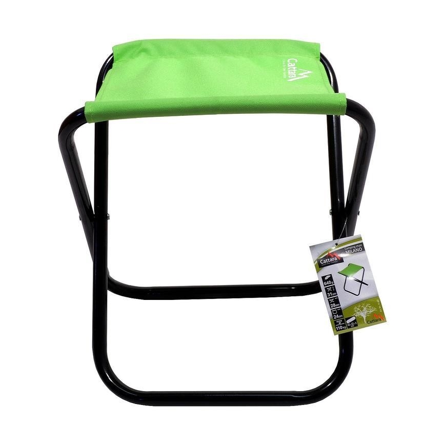 Összecsukható kempingszék zöld/fekete