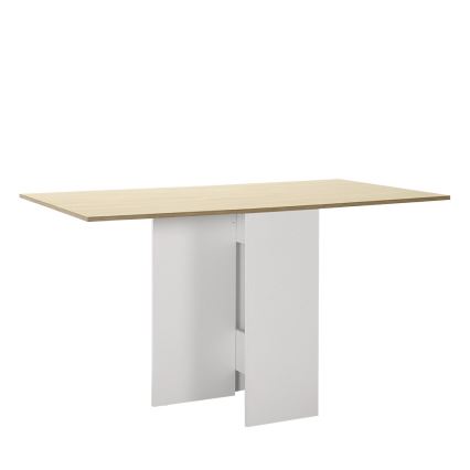 Összehajtható étkezőasztal 75x140 cm barna/fehér