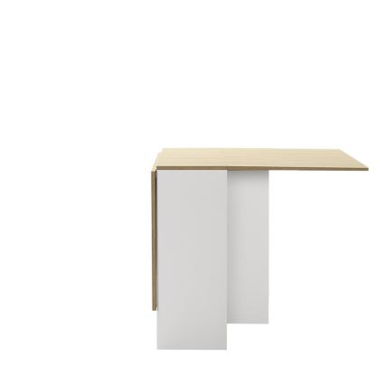 Összehajtható étkezőasztal 75x140 cm barna/fehér