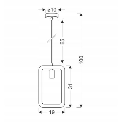 OSTOR kábeles csillár 1xE27/40W/230V bézs/fekete