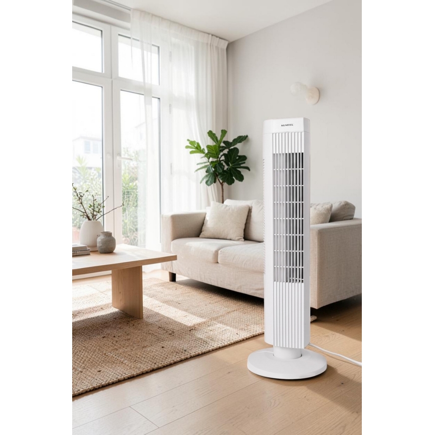 Oszlopventilátor 50W/230V, fehér