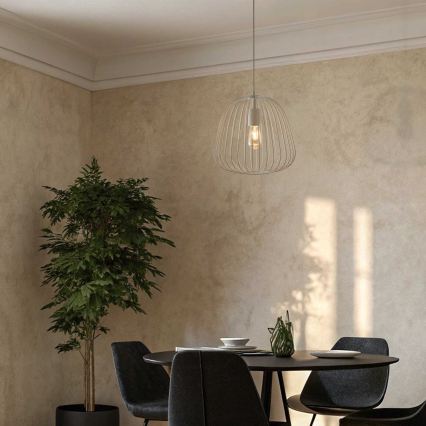OVELLA kábeles függeszték 1xE27/15W/230V, átm. 36 cm, krémszínű