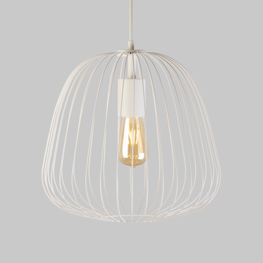 OVELLA kábeles függeszték 1xE27/15W/230V, átm. 36 cm, krémszínű