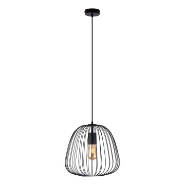 OVELLA kábeles függeszték 1xE27/15W/230V, átmérő 36 cm, fekete