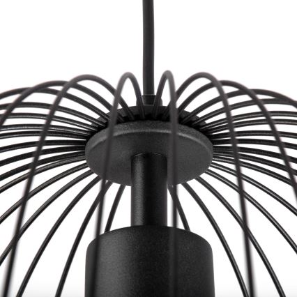 OVELLA kábeles függeszték 1xE27/15W/230V, átmérő 36 cm, fekete