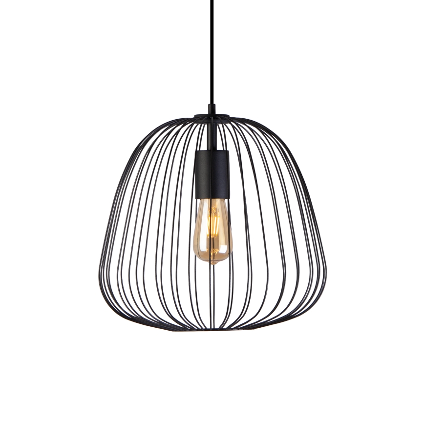 OVELLA kábeles függeszték 1xE27/15W/230V, átmérő 36 cm, fekete