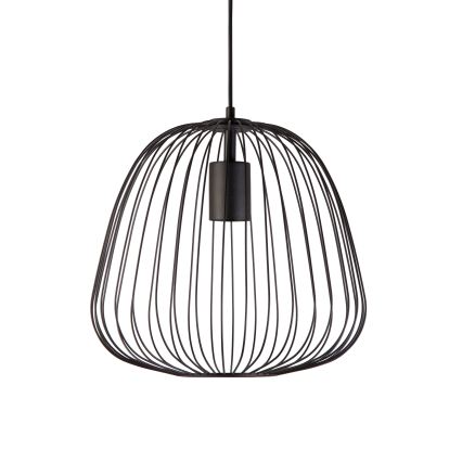 OVELLA kábeles függeszték 1xE27/15W/230V, átmérő 36 cm, fekete
