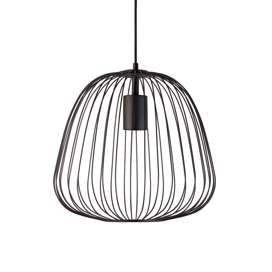 OVELLA kábeles függeszték 1xE27/15W/230V, átmérő 36 cm, fekete