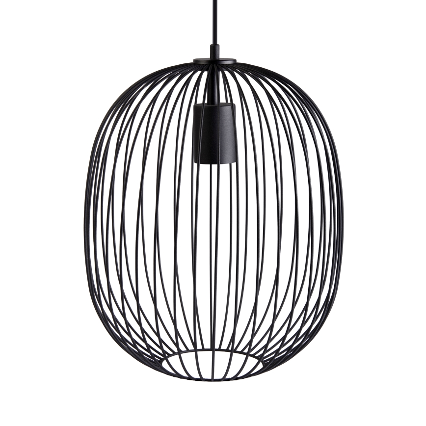 OVELLA kábellel függesztett csillár 1xE27/15W/230V, Ø 34 cm, fekete