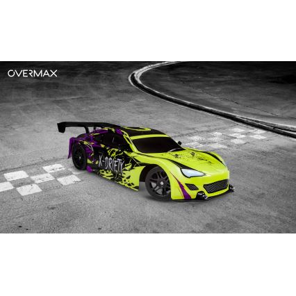 Overmax - RC drift autó távirányítós X-DRIFT 1000 mAh sárga/lila