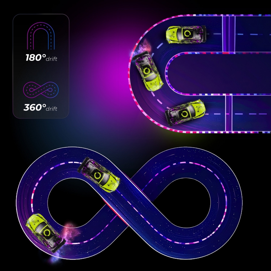 Overmax - RC drift autó távirányítós X-DRIFT 1000 mAh sárga/lila