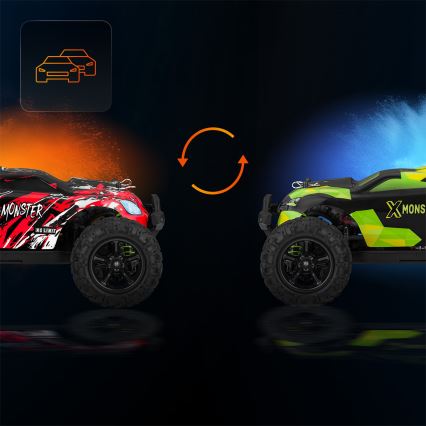 Overmax - X-MONSTER 3.5 távirányítós RC autó, 1700 mAh, fekete/piros/zöld