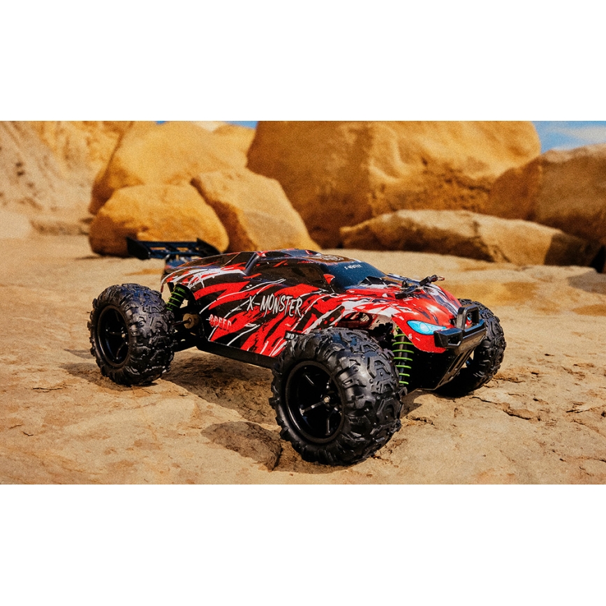 Overmax - X-MONSTER 3.5 távirányítós RC autó, 1700 mAh, fekete/piros/zöld