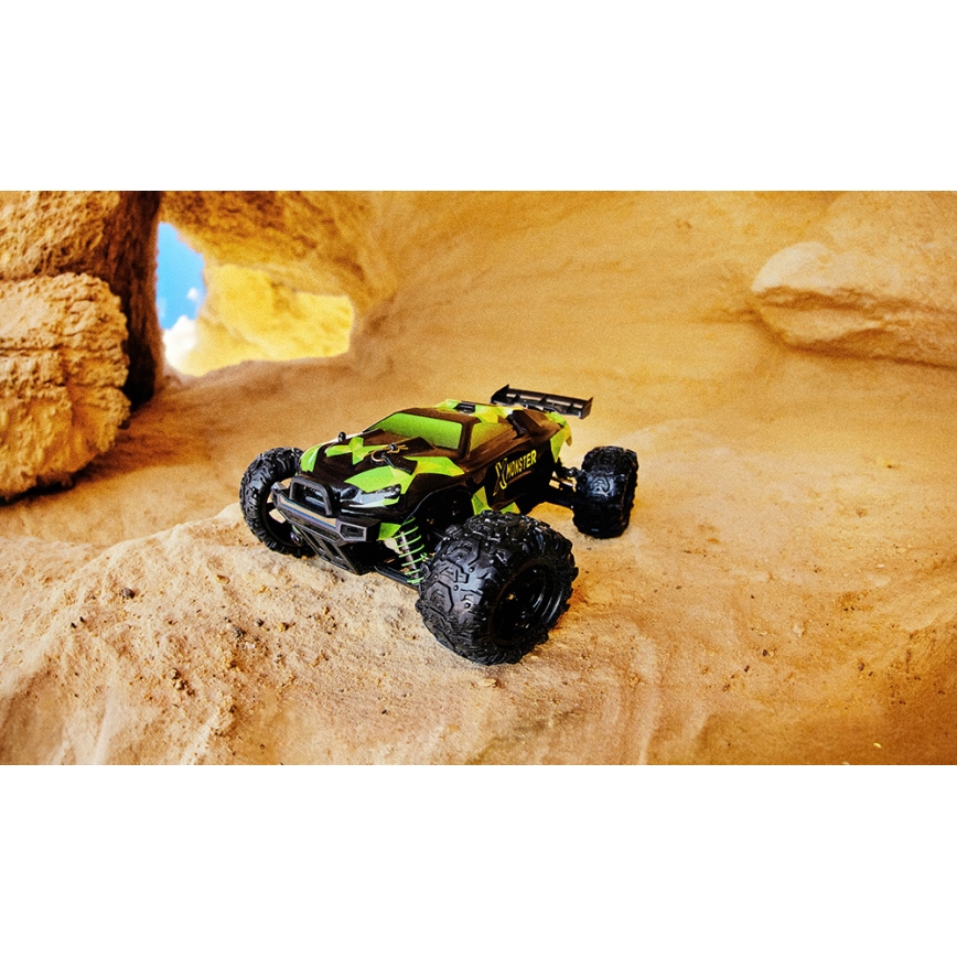 Overmax - X-MONSTER 3.5 távirányítós RC autó, 1700 mAh, fekete/piros/zöld