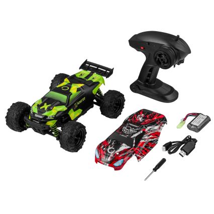 Overmax - X-MONSTER 3.5 távirányítós RC autó, 1700 mAh, fekete/piros/zöld