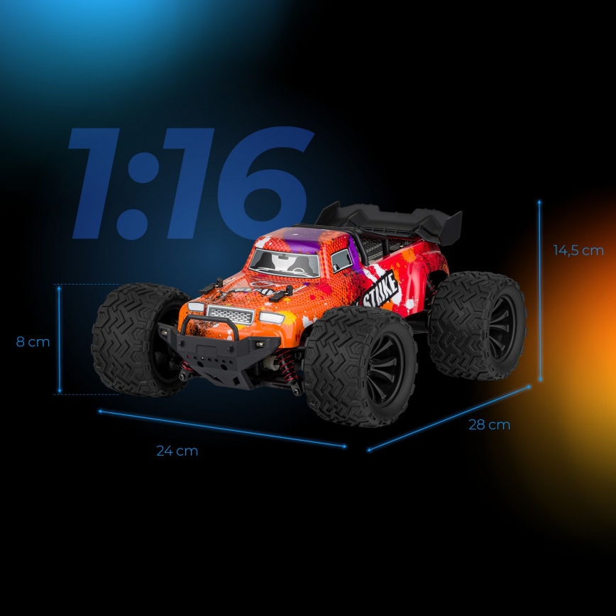 Overmax - X-STRIKE távirányítós RC autó 3000 mAh fekete/narancssárga