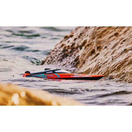 Overmax - X-TIDE RC távirányítós csónak, 2400 mAh, fekete/narancssárga
