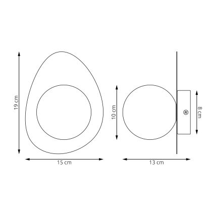 OVO fali lámpa 1xG9/8W/230V bézs