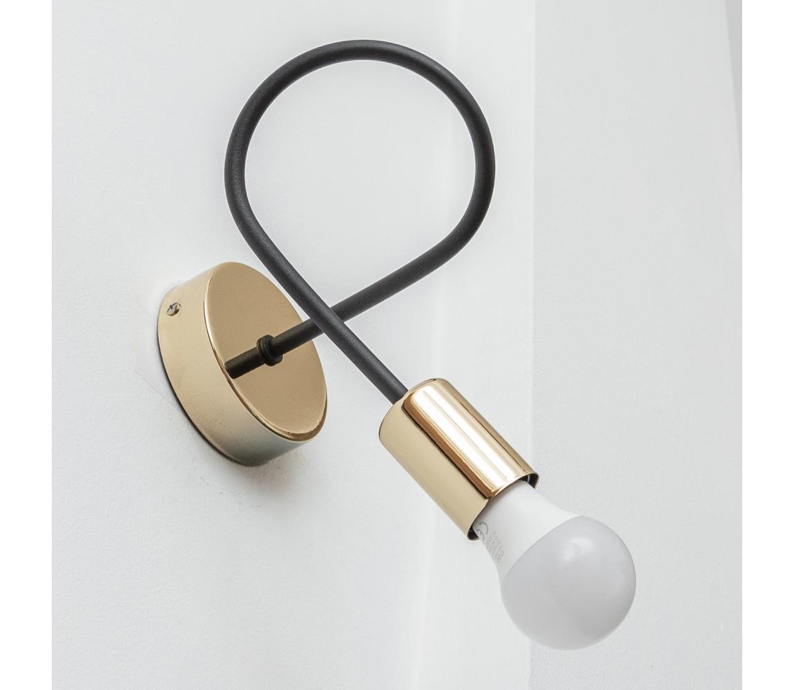 OXFORD fali lámpa 1x E27/15W/230V, arany/fekete K