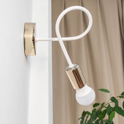 OXFORD fali lámpa 1xE27/15W/230V arany/fehér