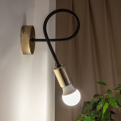 OXFORD fali lámpa 1xE27/15W/230V arany/fekete