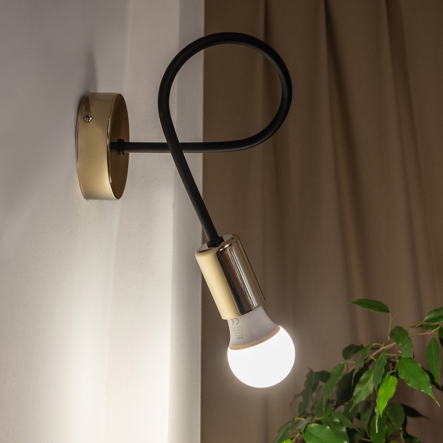 OXFORD fali lámpa 1xE27/15W/230V arany/fekete