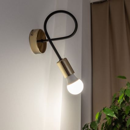 OXFORD fali lámpa 1xE27/15W/230V arany/fekete